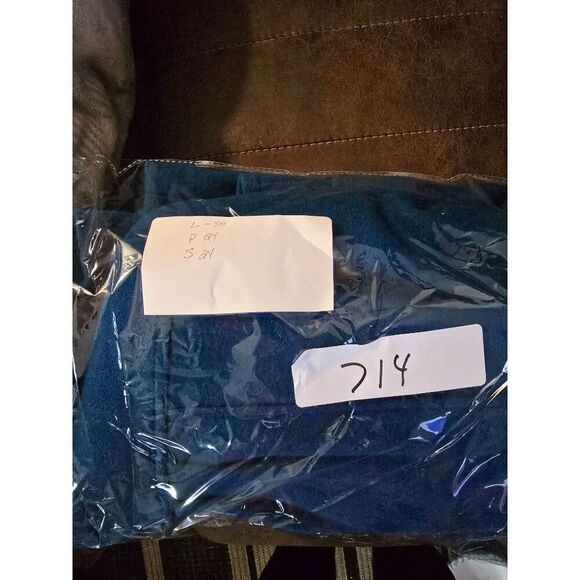 Vintage Womens 100% Wool Teal Coat With Button Front 3/4 Sleeves & Pockets Fully - Picture 9 of 9